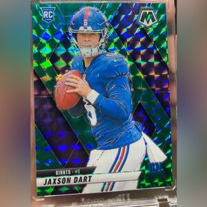2025 Panini Mosaic - Jaxson Dart Green Mosaic  Prizm (RC) - #362 Giants